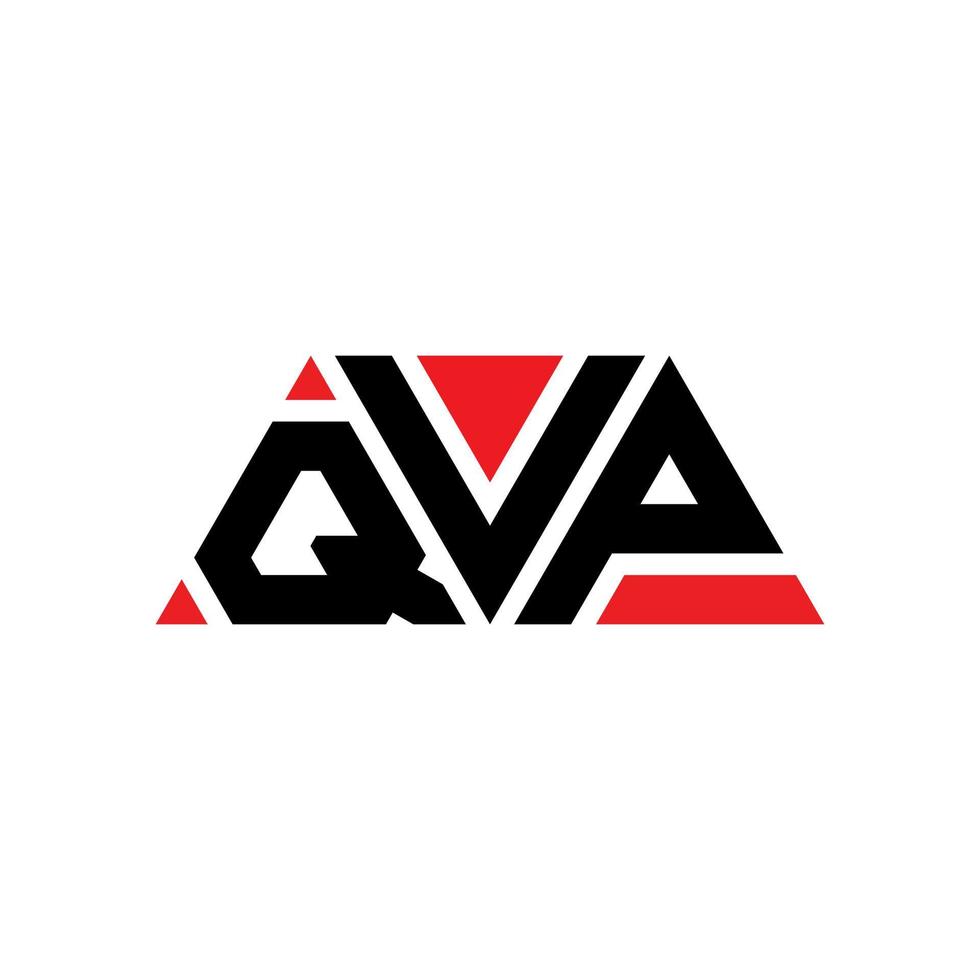 création de logo de lettre triangle qvp avec forme de triangle. monogramme de conception de logo triangle qvp. modèle de logo vectoriel triangle qvp avec couleur rouge. logo triangulaire qvp logo simple, élégant et luxueux. qvp