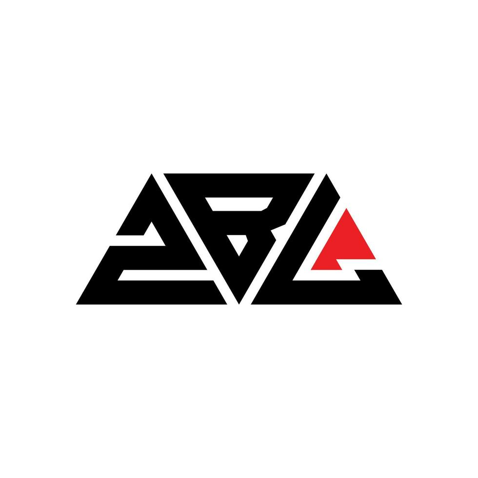 création de logo de lettre triangle zbl avec forme de triangle. monogramme de conception de logo triangle zbl. modèle de logo vectoriel triangle zbl avec couleur rouge. logo triangulaire zbl logo simple, élégant et luxueux. zbl
