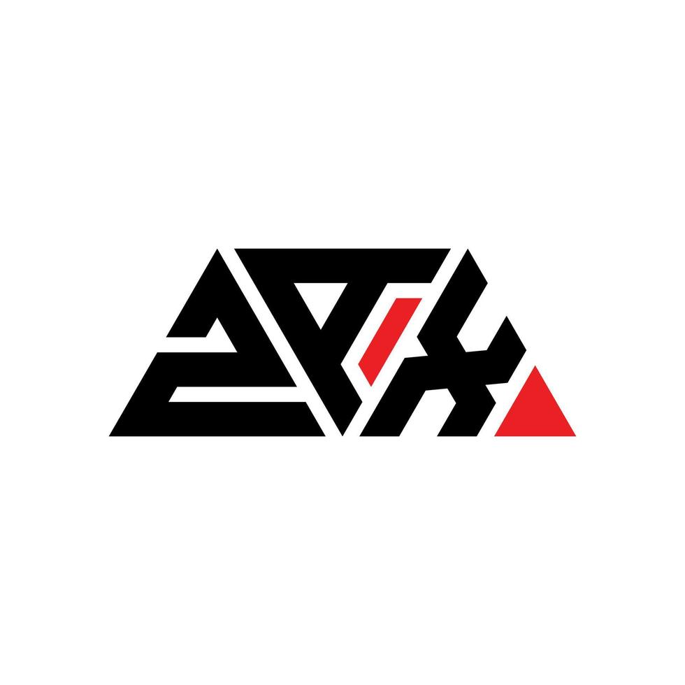 création de logo de lettre triangle zax avec forme de triangle. monogramme de conception de logo triangle zax. modèle de logo vectoriel triangle zax avec couleur rouge. logo triangulaire zax logo simple, élégant et luxueux. zax