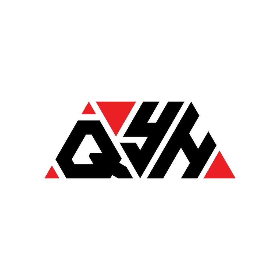 création de logo de lettre triangle qyh avec forme de triangle. monogramme de conception de logo triangle qyh. modèle de logo vectoriel triangle qyh avec couleur rouge. qyh logo triangulaire logo simple, élégant et luxueux. qyh