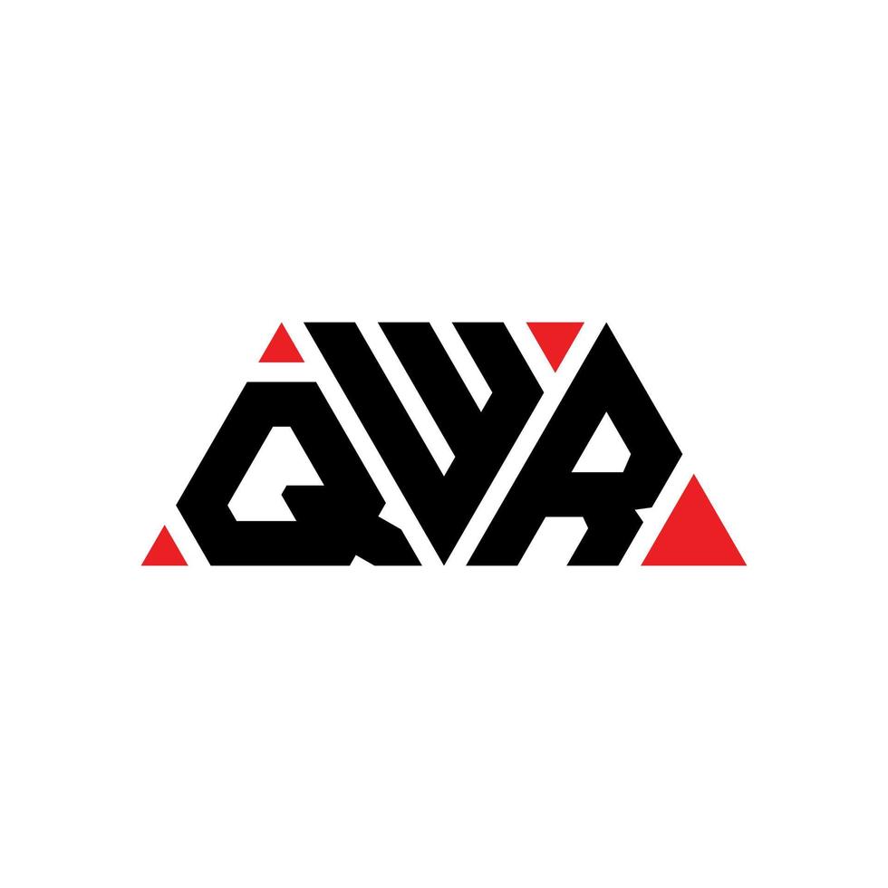 création de logo de lettre triangle qwr avec forme de triangle. monogramme de conception de logo triangle qwr. modèle de logo vectoriel triangle qwr avec couleur rouge. logo triangulaire qwr logo simple, élégant et luxueux. qwr