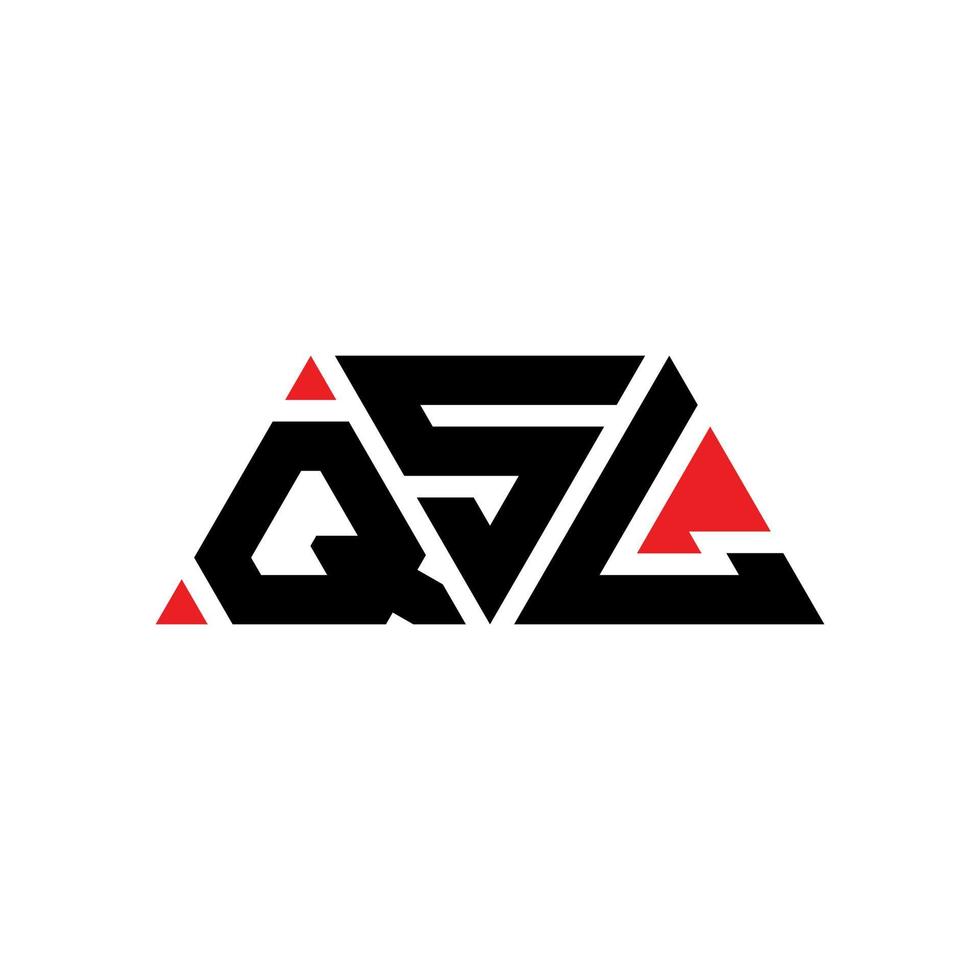 création de logo de lettre triangle qsl avec forme de triangle. monogramme de conception de logo triangle qsl. modèle de logo vectoriel triangle qsl avec couleur rouge. logo triangulaire qsl logo simple, élégant et luxueux. QSL