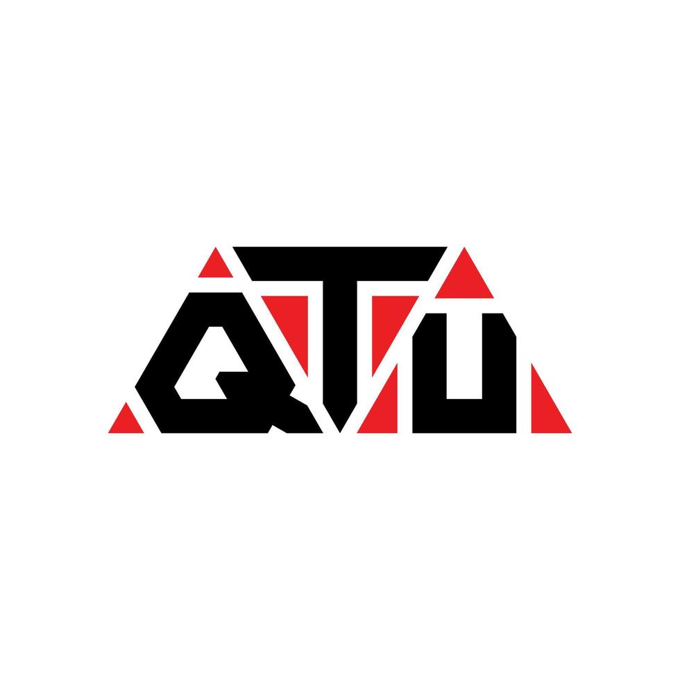 création de logo de lettre triangle qtu avec forme de triangle. monogramme de conception de logo triangle qtu. modèle de logo vectoriel triangle qtu avec couleur rouge. logo triangulaire qtu logo simple, élégant et luxueux. qtu