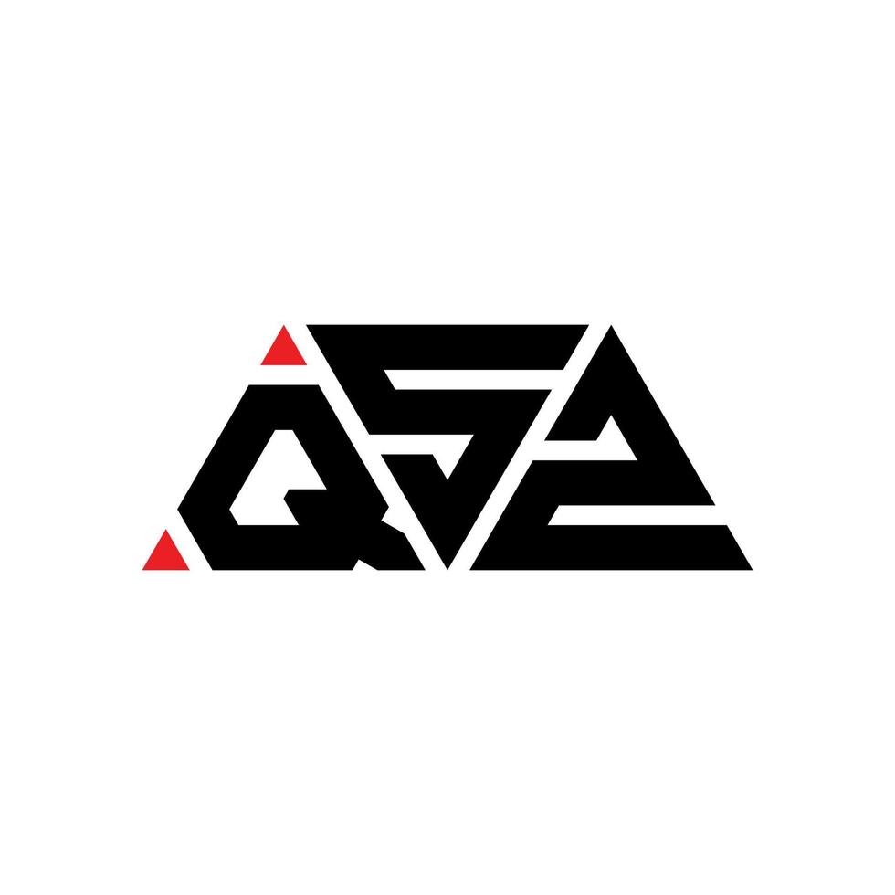 création de logo de lettre triangle qsz avec forme de triangle. monogramme de conception de logo triangle qsz. modèle de logo vectoriel triangle qsz avec couleur rouge. logo triangulaire qsz logo simple, élégant et luxueux. qsz