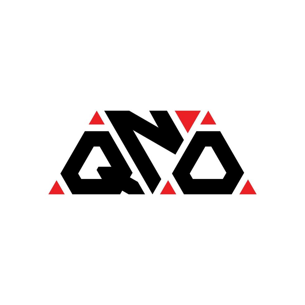 création de logo de lettre triangle qno avec forme de triangle. monogramme de conception de logo triangle qno. modèle de logo vectoriel triangle qno avec couleur rouge. logo triangulaire qno logo simple, élégant et luxueux. qno