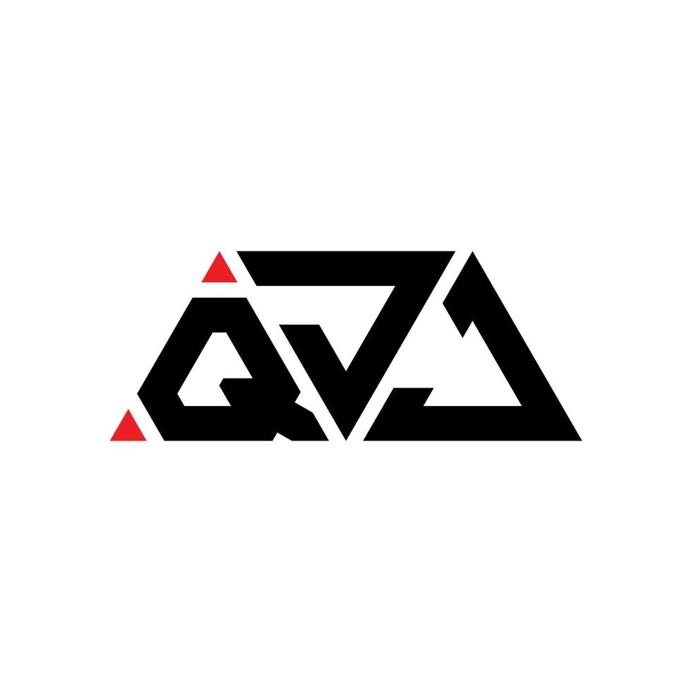 création de logo de lettre triangle qjj avec forme de triangle. monogramme de conception de logo triangle qjj. modèle de logo vectoriel triangle qjj avec couleur rouge. qjj logo triangulaire logo simple, élégant et luxueux. qjj