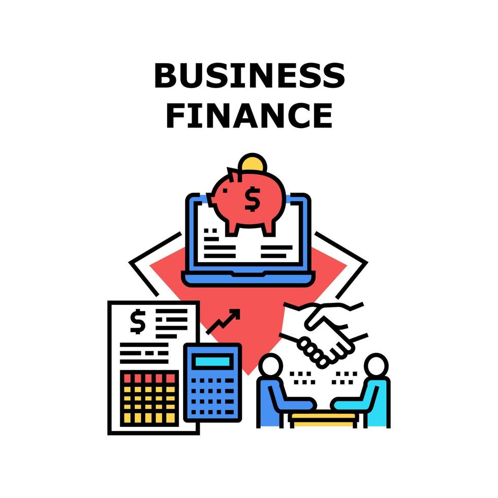 illustration de couleur de concept de vecteur de finance d'entreprise