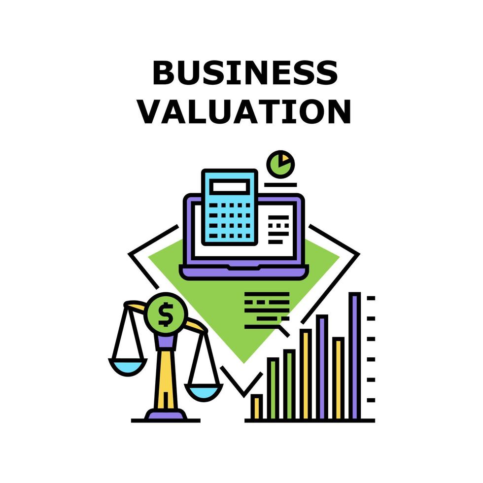 couleur de concept de vecteur d'évaluation d'entreprise d'entreprise