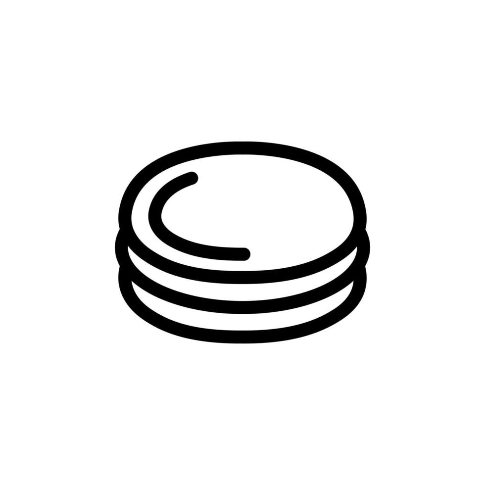 vecteur d'icône de côtelette de hamburger. illustration de symbole de contour isolé