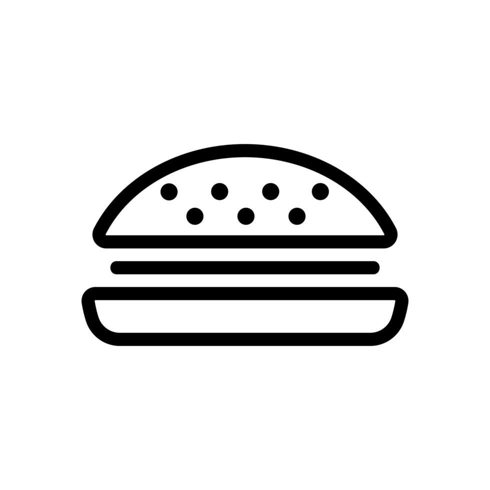 vecteur d'icône de hamburger. illustration de symbole de contour isolé