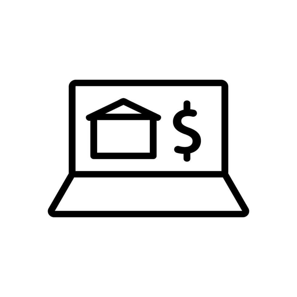 annonce de la vente de l'icône vectorielle. illustration de symbole de contour isolé vecteur