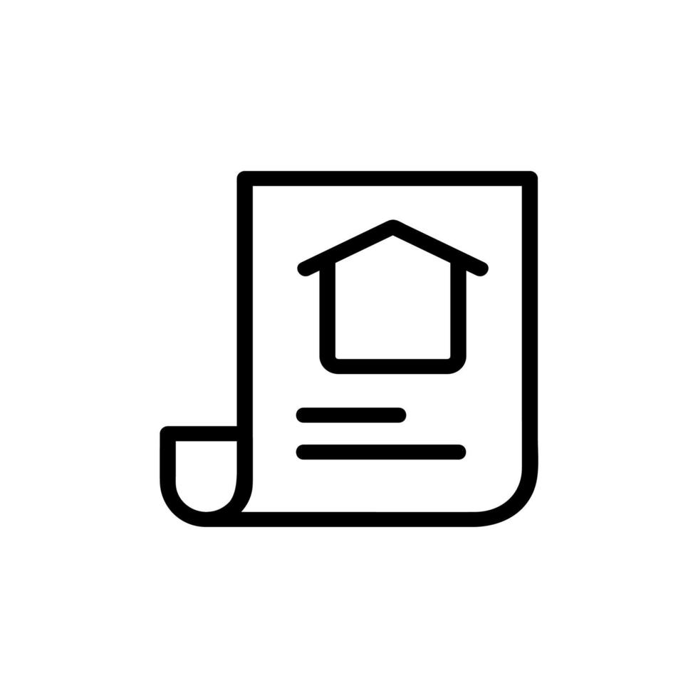 description de la vente du vecteur d'icône appartement. illustration de symbole de contour isolé