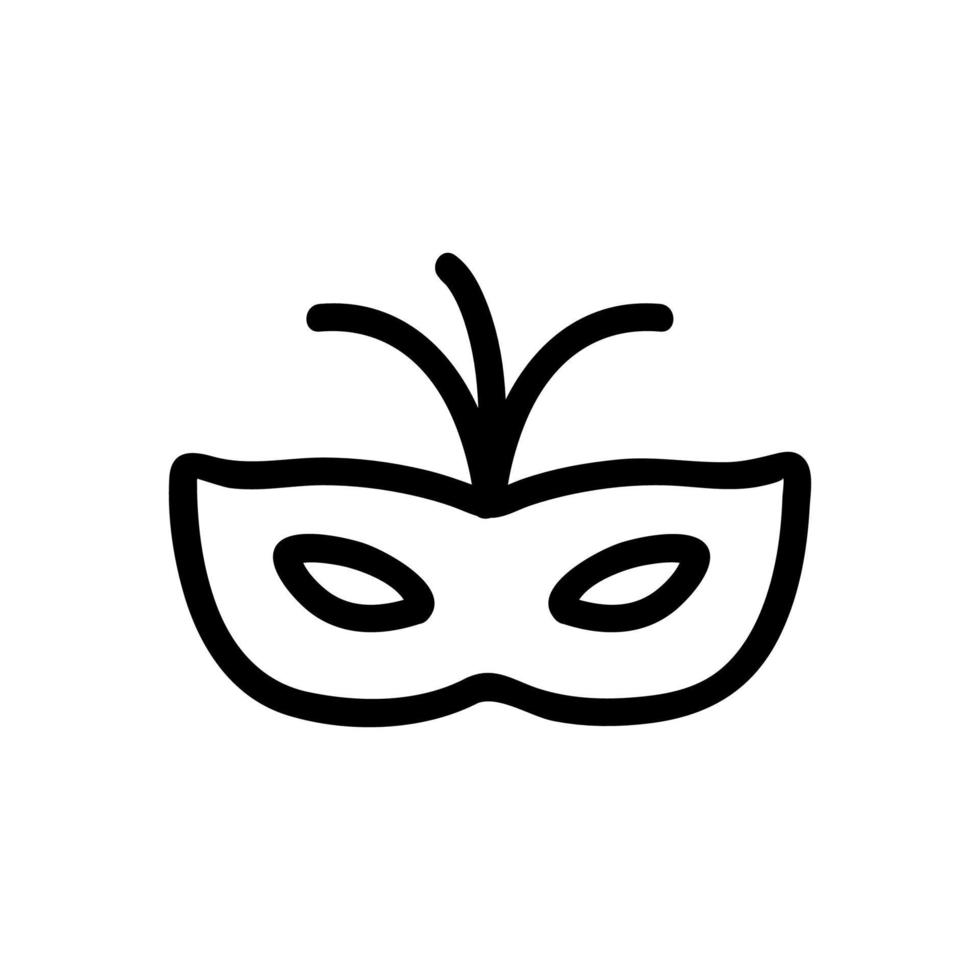 vecteur d'icône de carnaval de masque. illustration de symbole de contour isolé