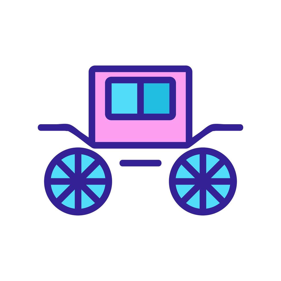 vecteur d'icône de brougham d'entraîneur. illustration de symbole de contour isolé