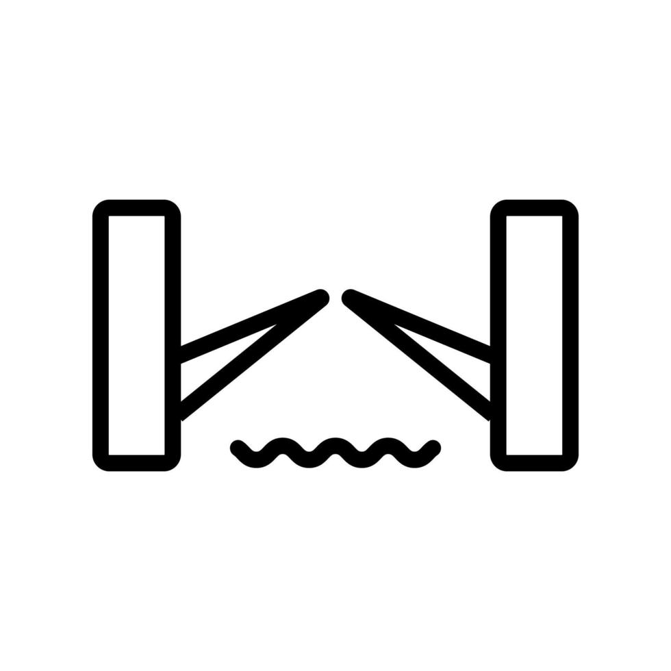 vecteur d'icône de pont. illustration de symbole de contour isolé