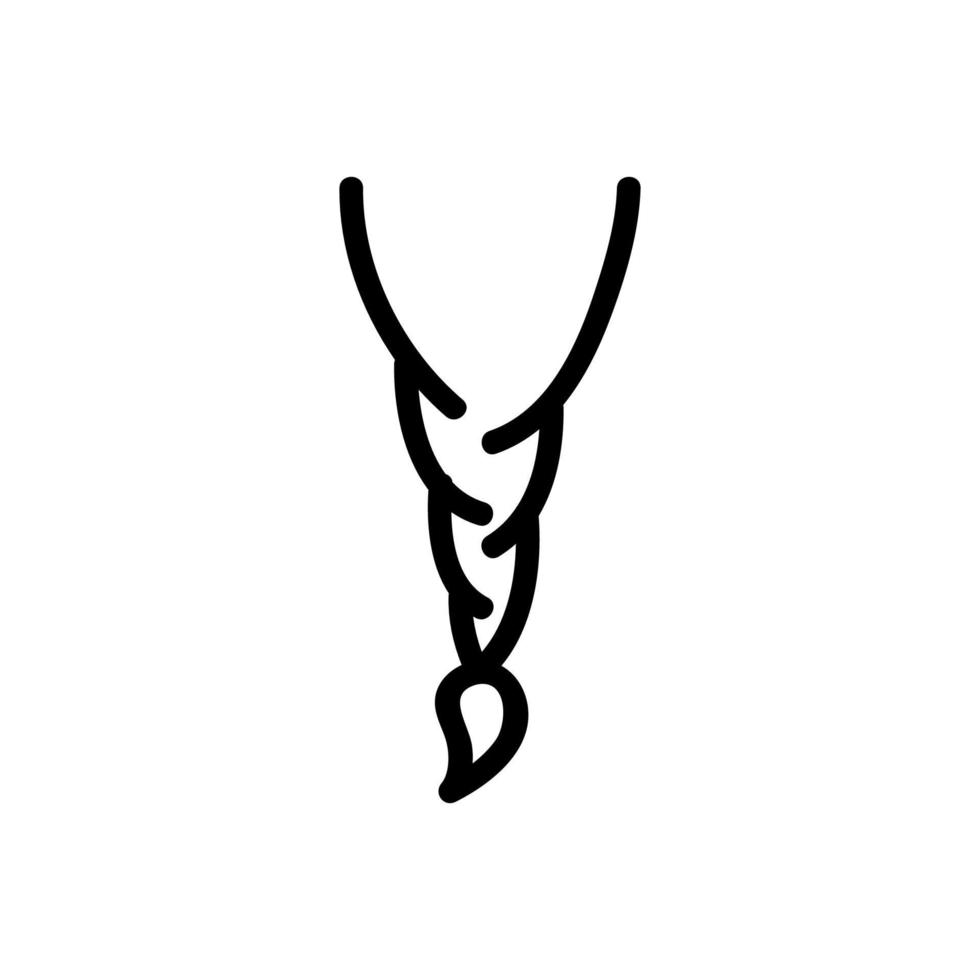 vecteur d'icône de tresse. illustration de symbole de contour isolé