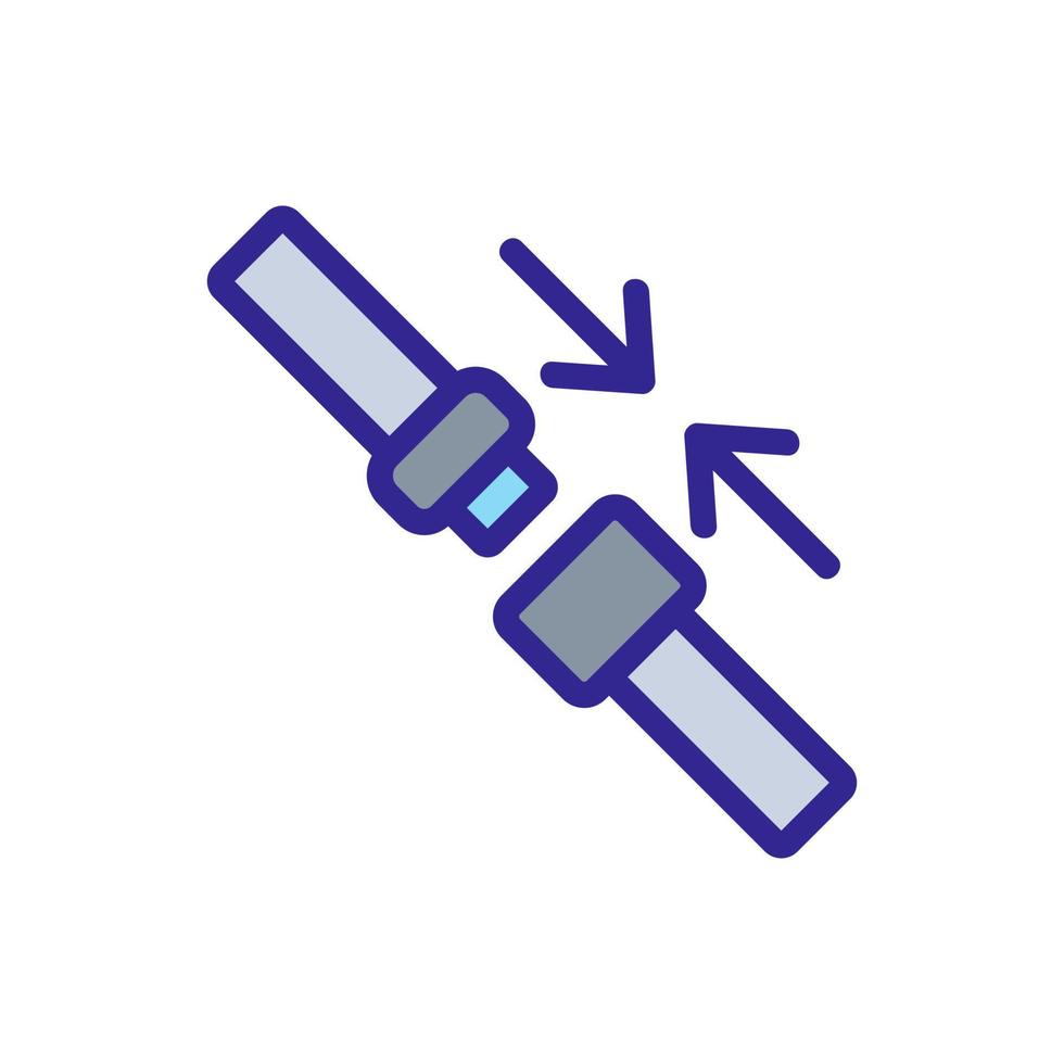 vecteur d'icône de ceinture de sécurité. illustration de symbole de contour isolé