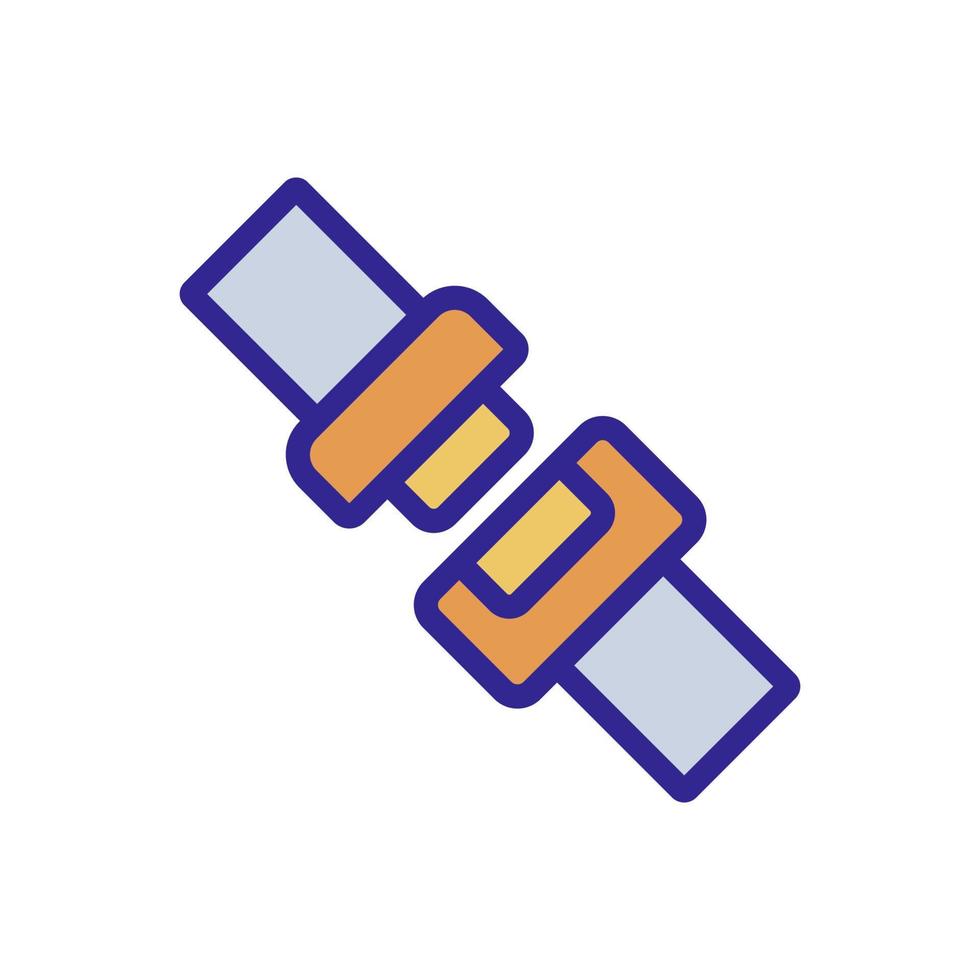 vecteur d'icône de ceinture de sécurité. illustration de symbole de contour isolé