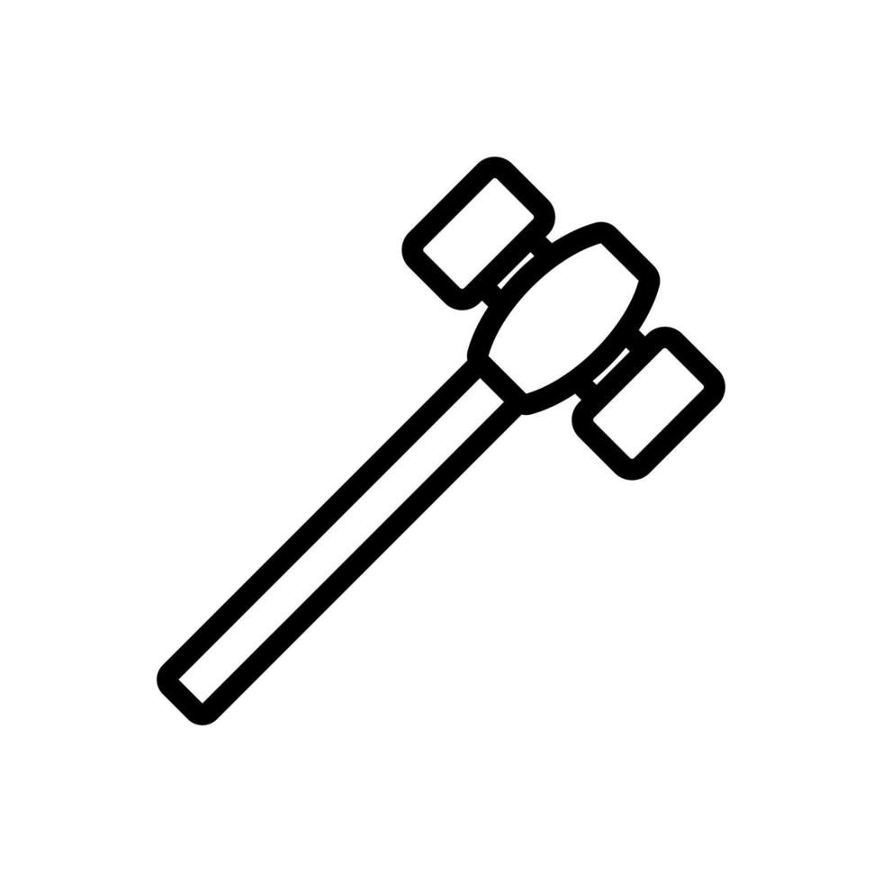vecteur d'icône de marteau de forgeron. illustration de symbole de contour isolé