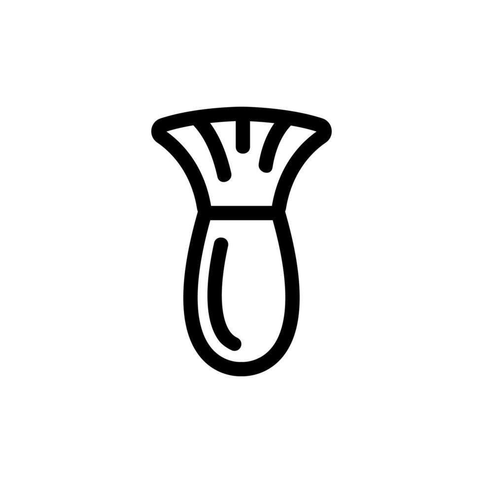 vecteur d'icône de poudre de brosse. illustration de symbole de contour isolé