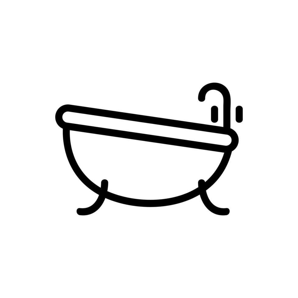 vecteur d'icône de bain. illustration de symbole de contour isolé