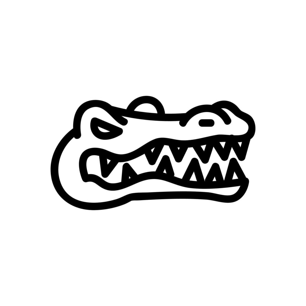 vecteur d'icône crocodile. illustration de symbole de contour isolé