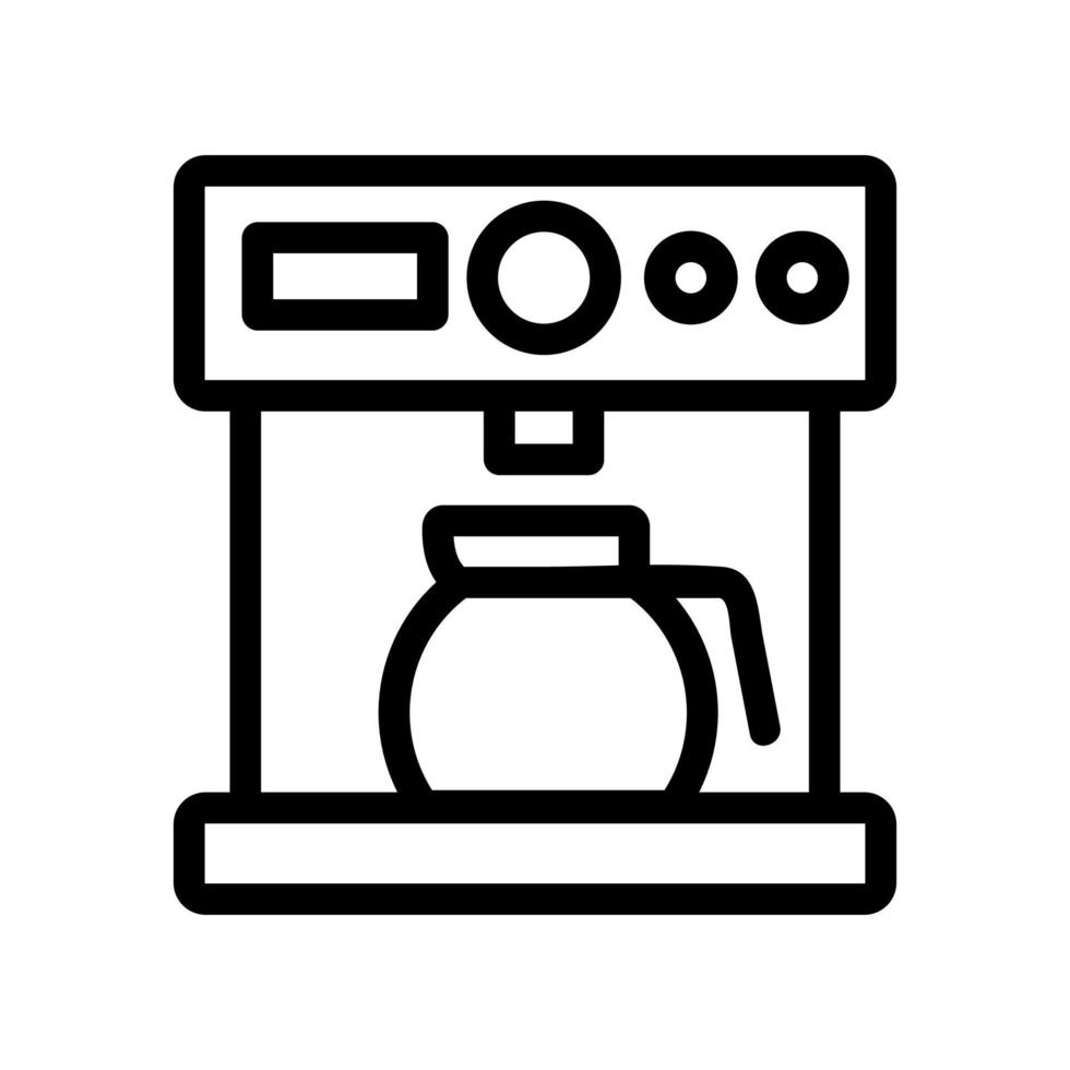 vecteur d'icône de machine à café. illustration de symbole de contour isolé
