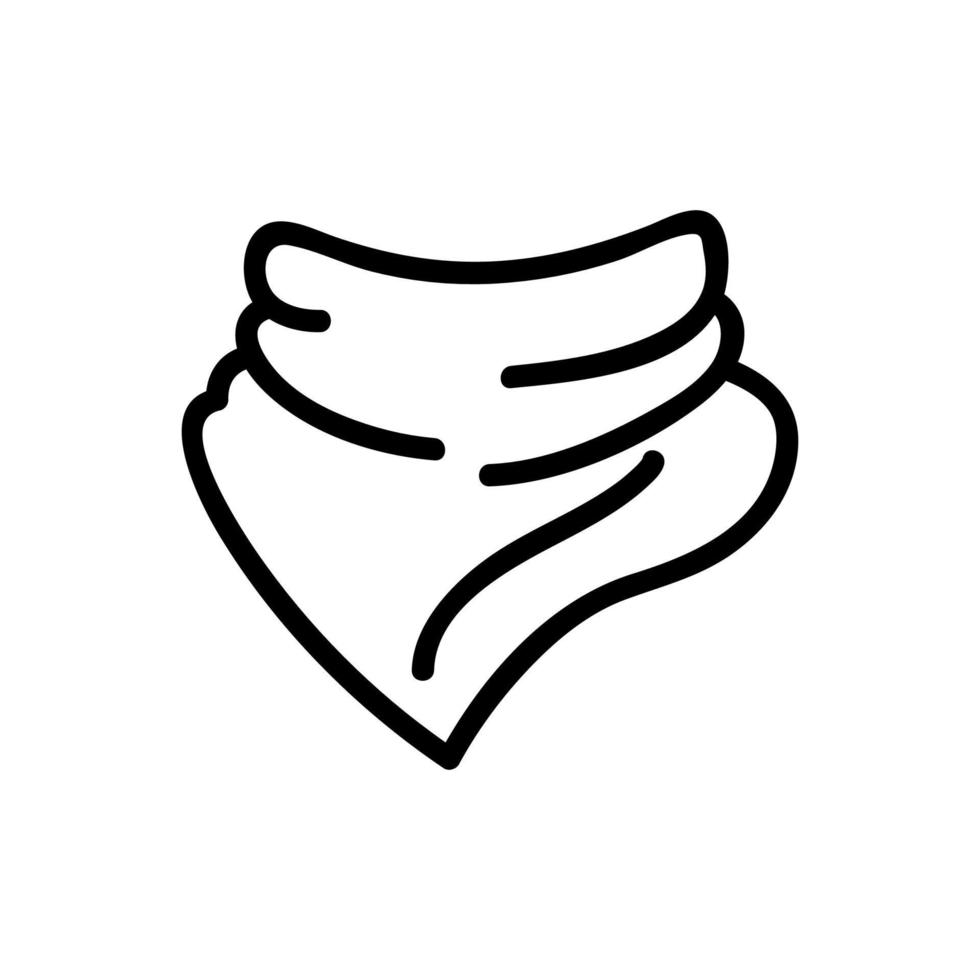 vecteur d'icône de bandana. illustration de symbole de contour isolé