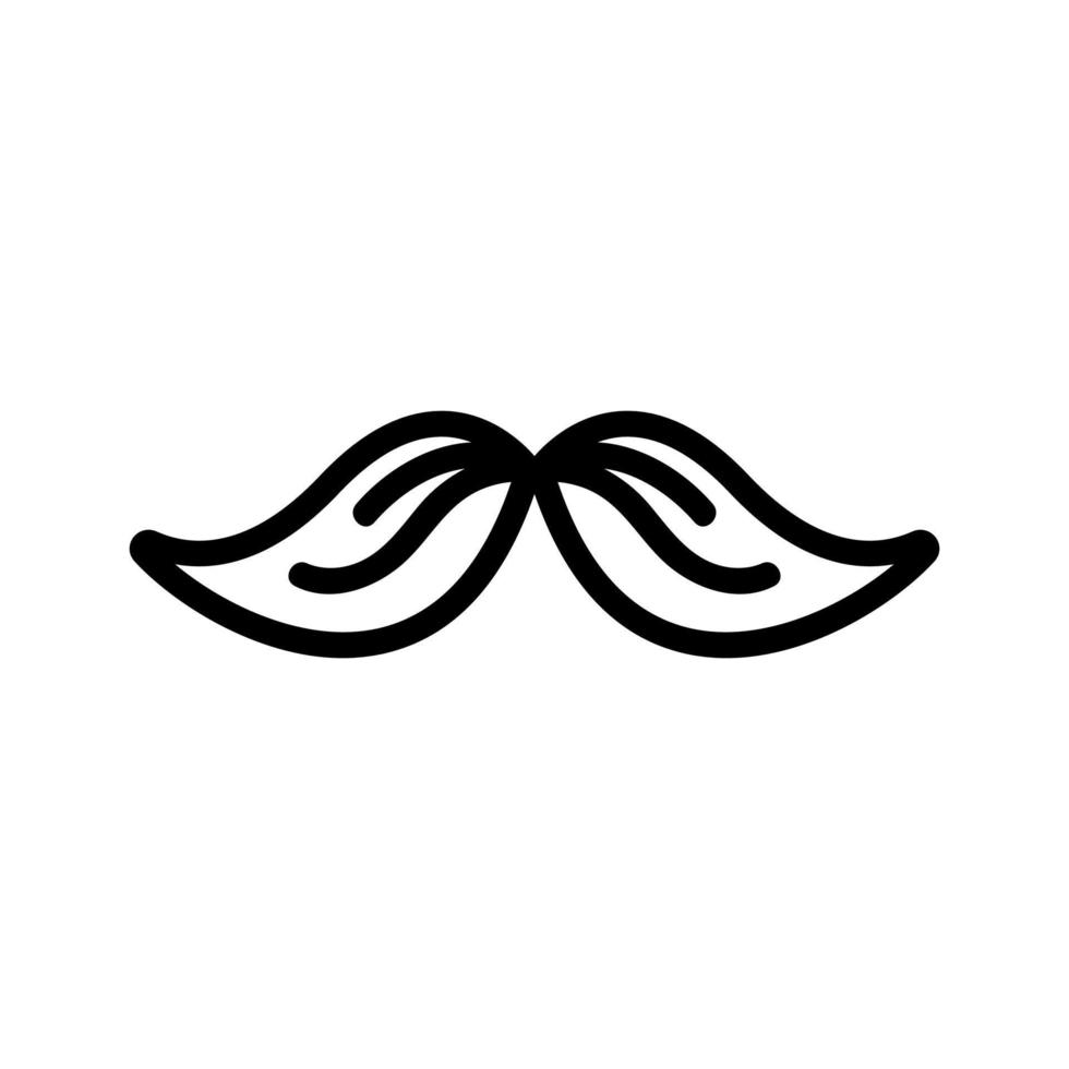 vecteur d'icône de moustache pour hommes. illustration de symbole de contour isolé