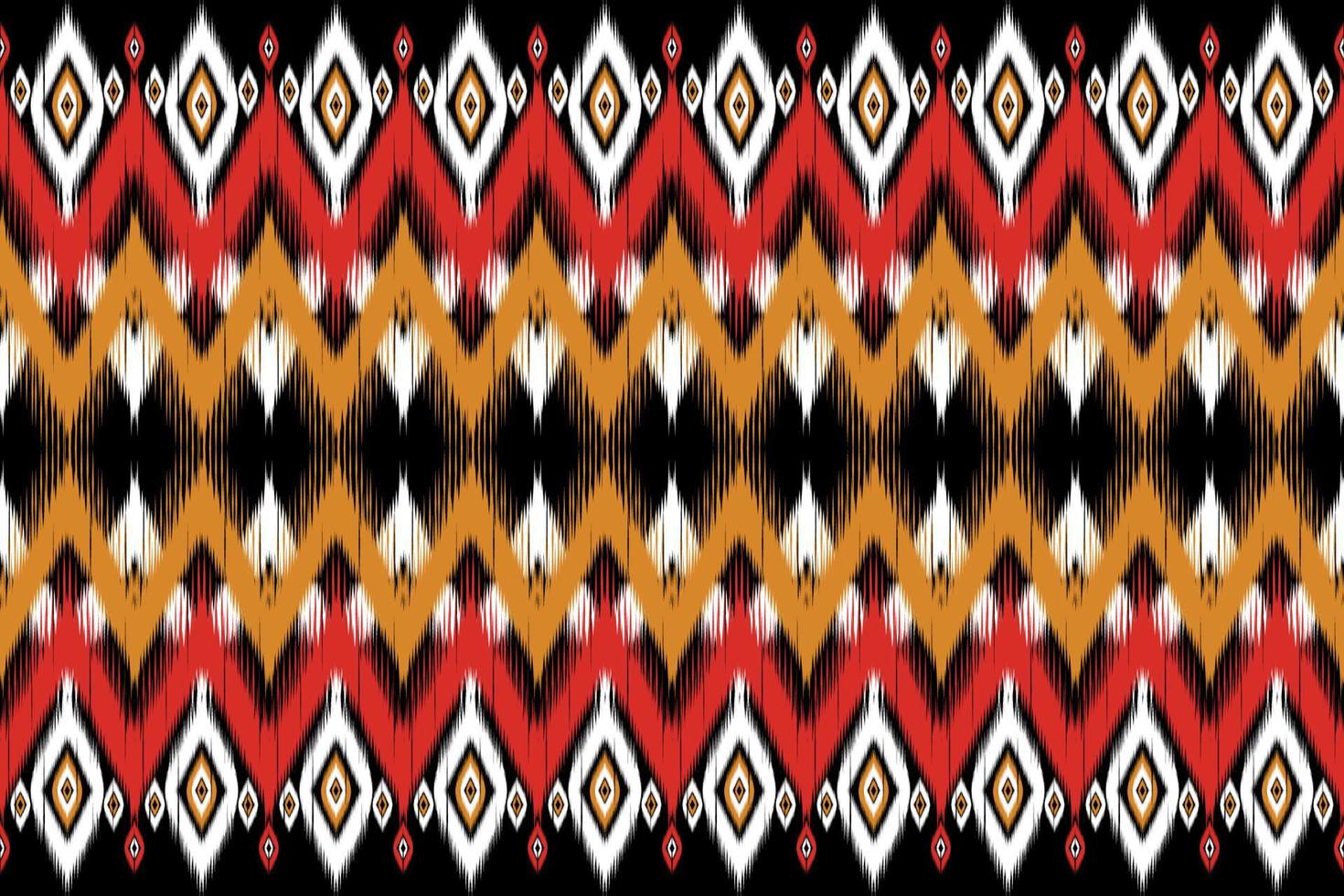 style natif ikat. motif géométrique sans couture ethnique traditionnel. conception pour le fond, l'illustration, le tissu, le batik, les vêtements, l'emballage, le papier peint, le tapis, la broderie vecteur