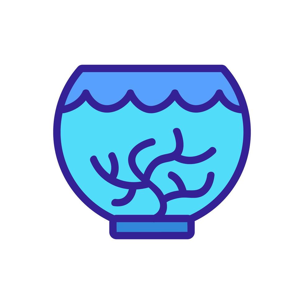 vecteur d'icône d'aquarium. illustration de symbole de contour isolé