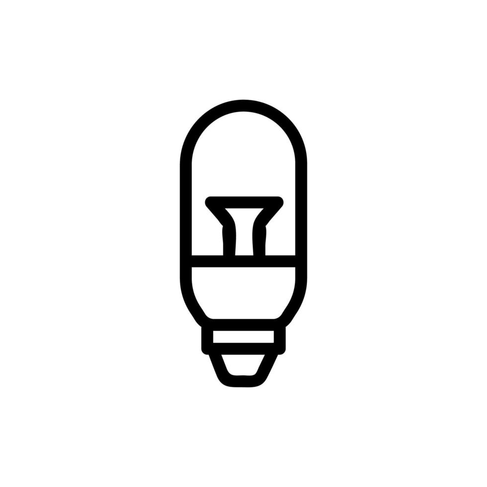 vecteur d'icône d'ampoule. illustration de symbole de contour isolé