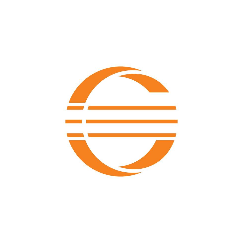 lettre g rayures cercle soleil design symbole logo vecteur