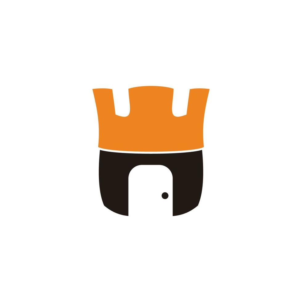 maison roi couronne simple doodle symbole vecteur