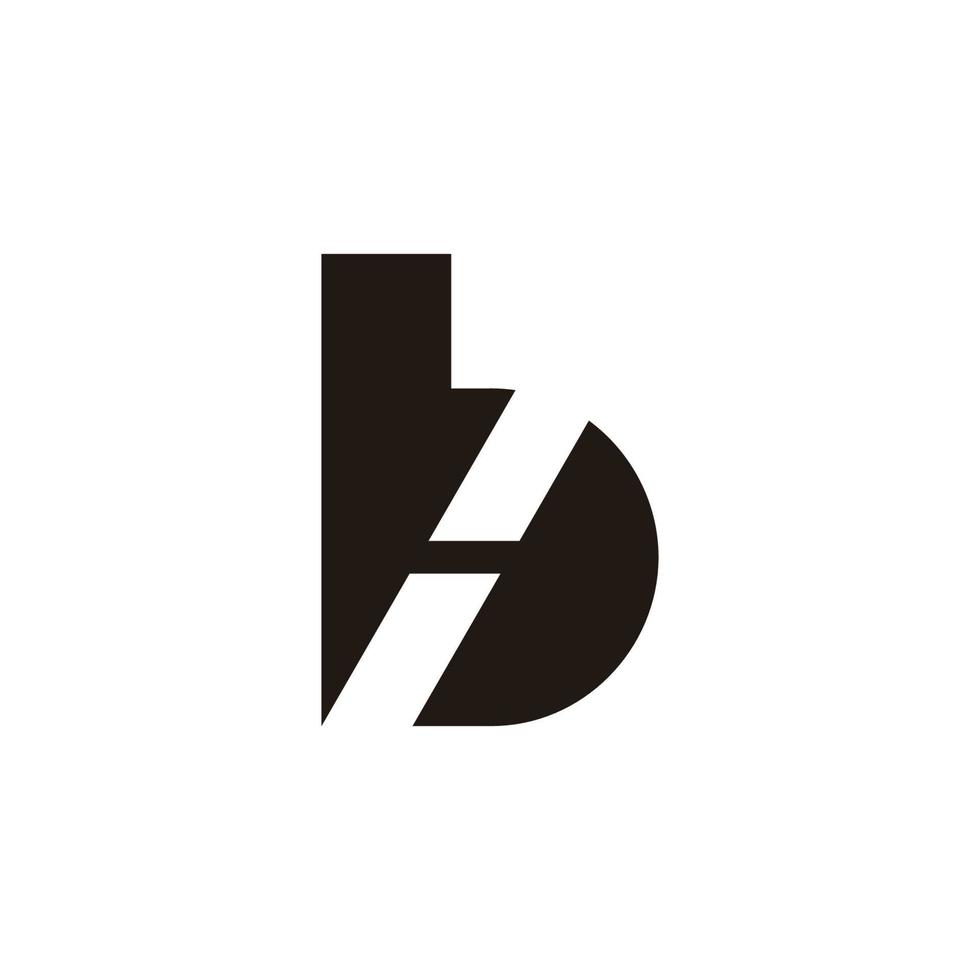lettre b road street logo géométrique simple vecteur