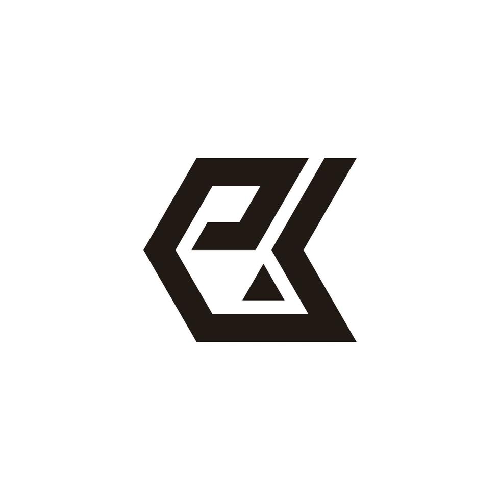 lettre abstraite eb flèche géométrique simple ligne logo vecteur