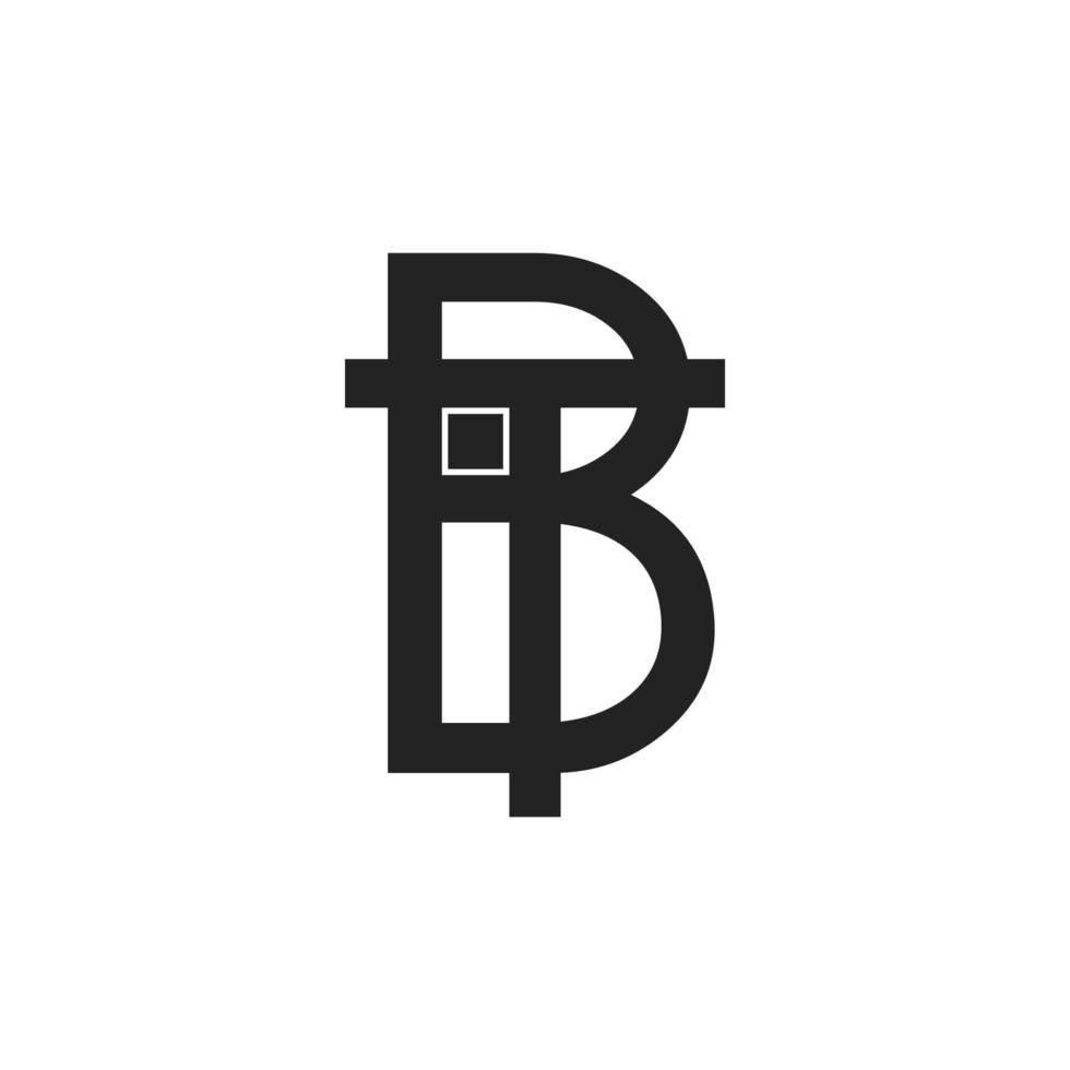 lettre tb lié ligne géométrique logo vecteur