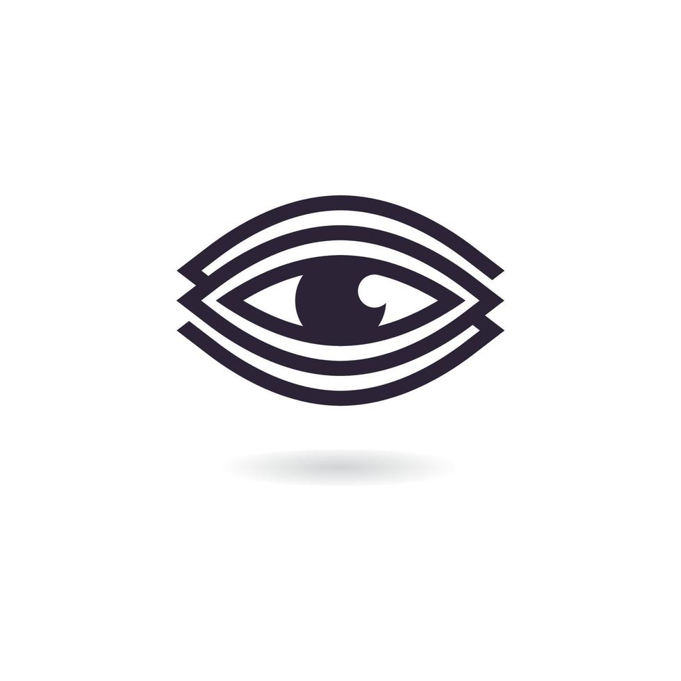 modèle de conception de logo yeux concept créatif, icône du logo de soins oculaires vecteur