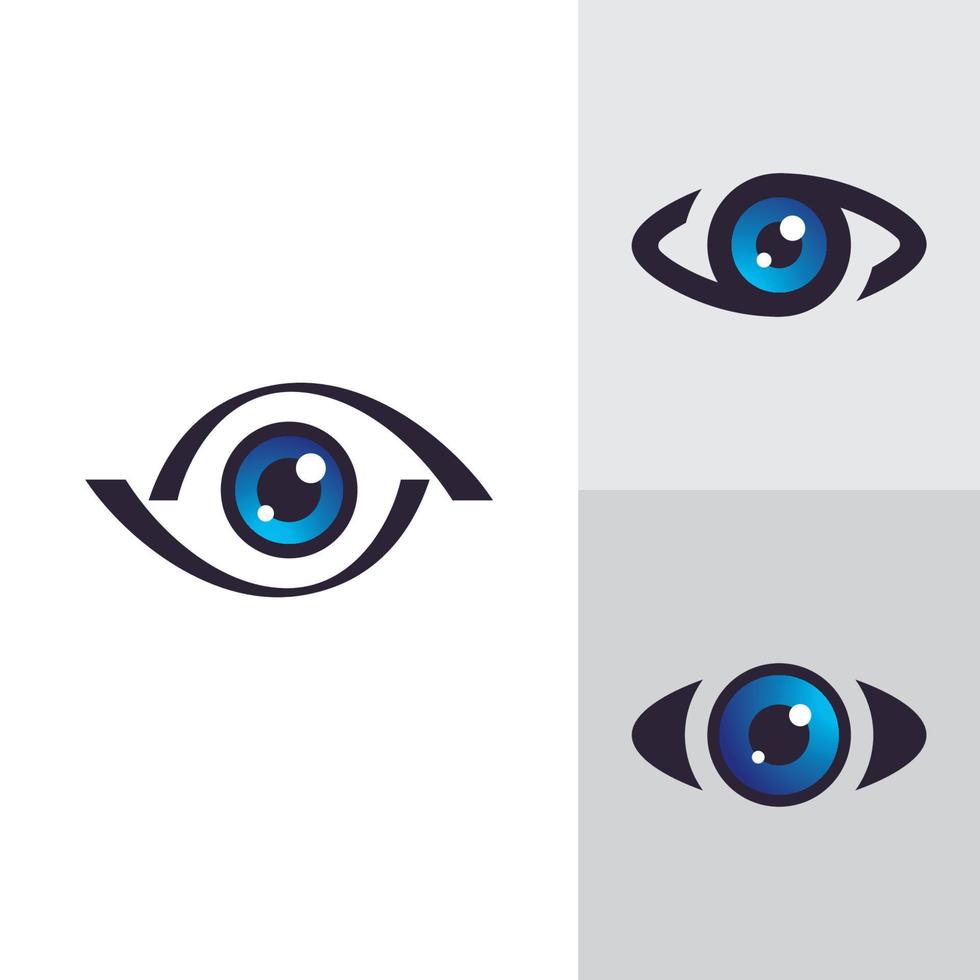 modèle de conception de logo yeux concept créatif, icône du logo de soins oculaires vecteur