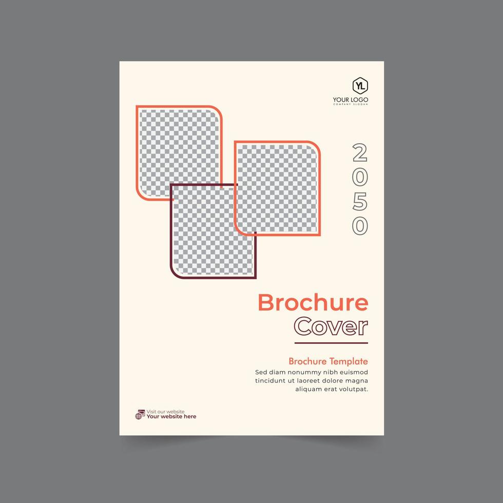 couverture de brochure d'entreprise couverture de rapport annuel, couverture de livre ou conception de dépliant. présentation du dépliant. catalogue avec fond géométrique abstrait. magazine d'affiches de publication moderne, mise en page, modèle, vecteur