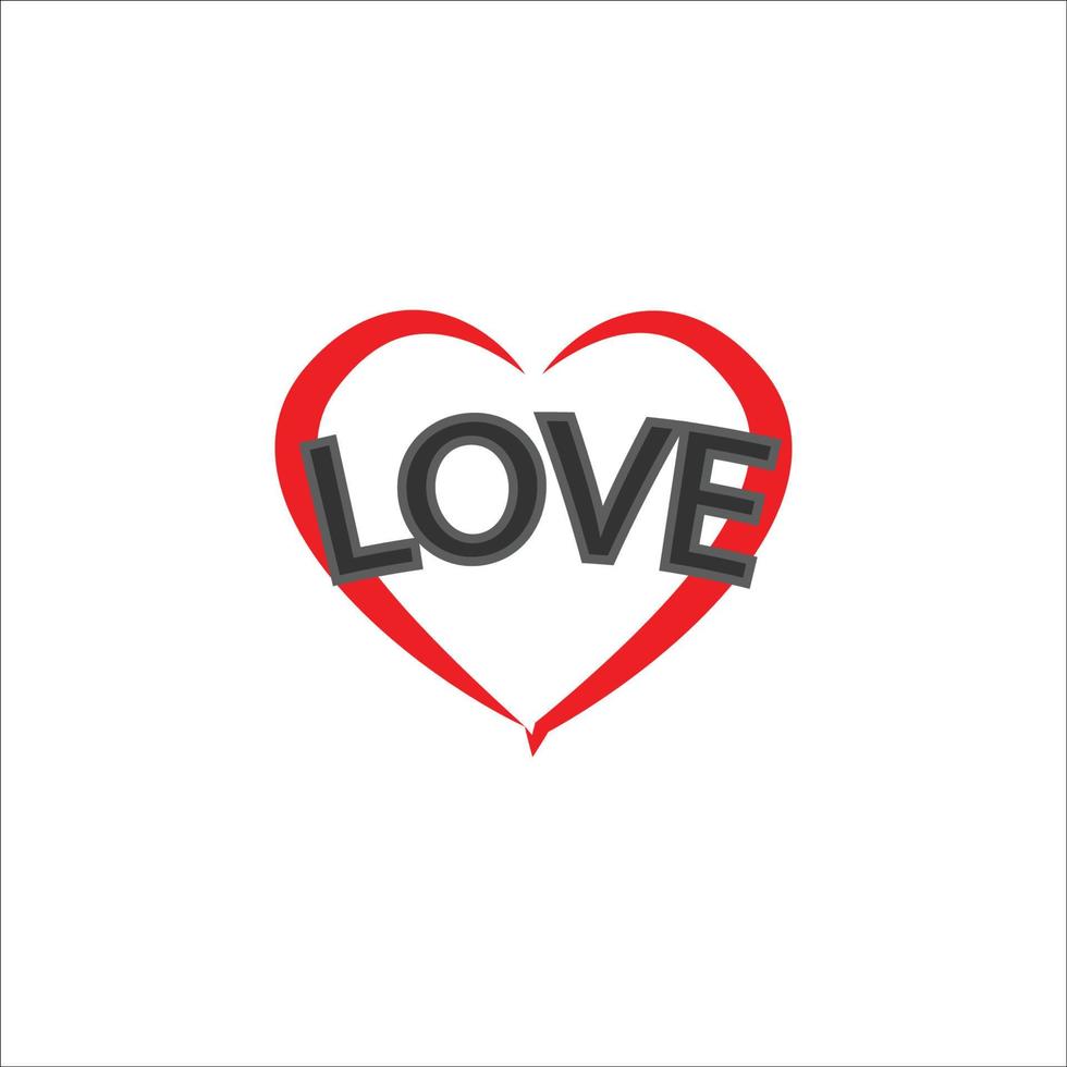 illustration vectorielle d'icône de coeur, amour, chérie, conception graphique vecteur