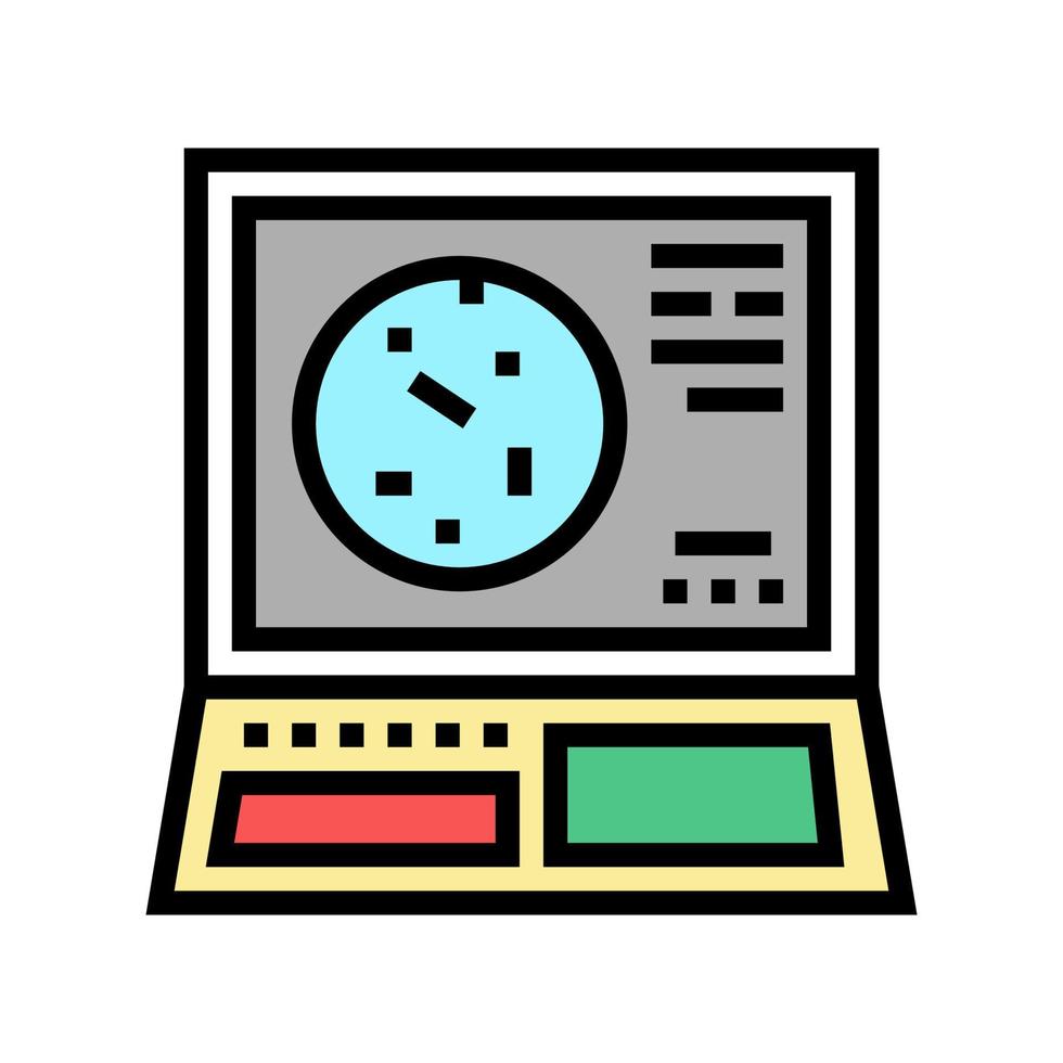 illustration vectorielle de l'icône de couleur du système radar vecteur