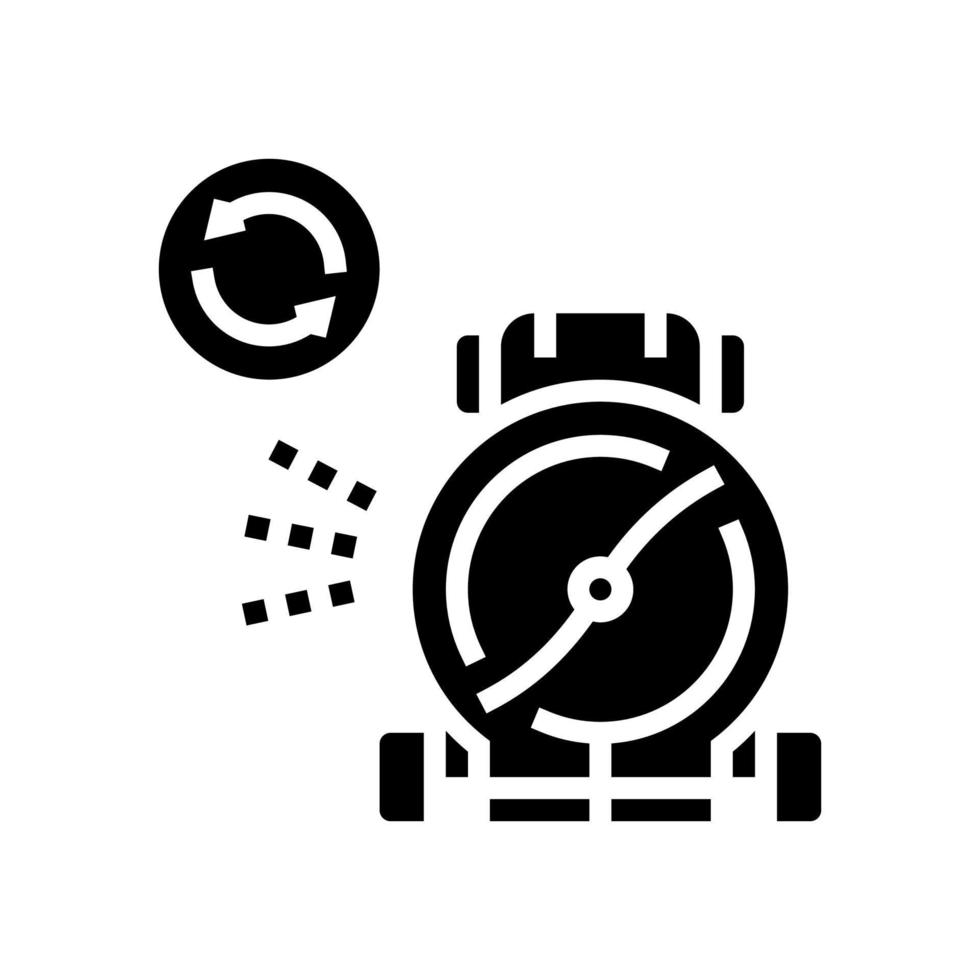 lame rotative de tondeuse à gazon glyphe icône illustration vectorielle vecteur