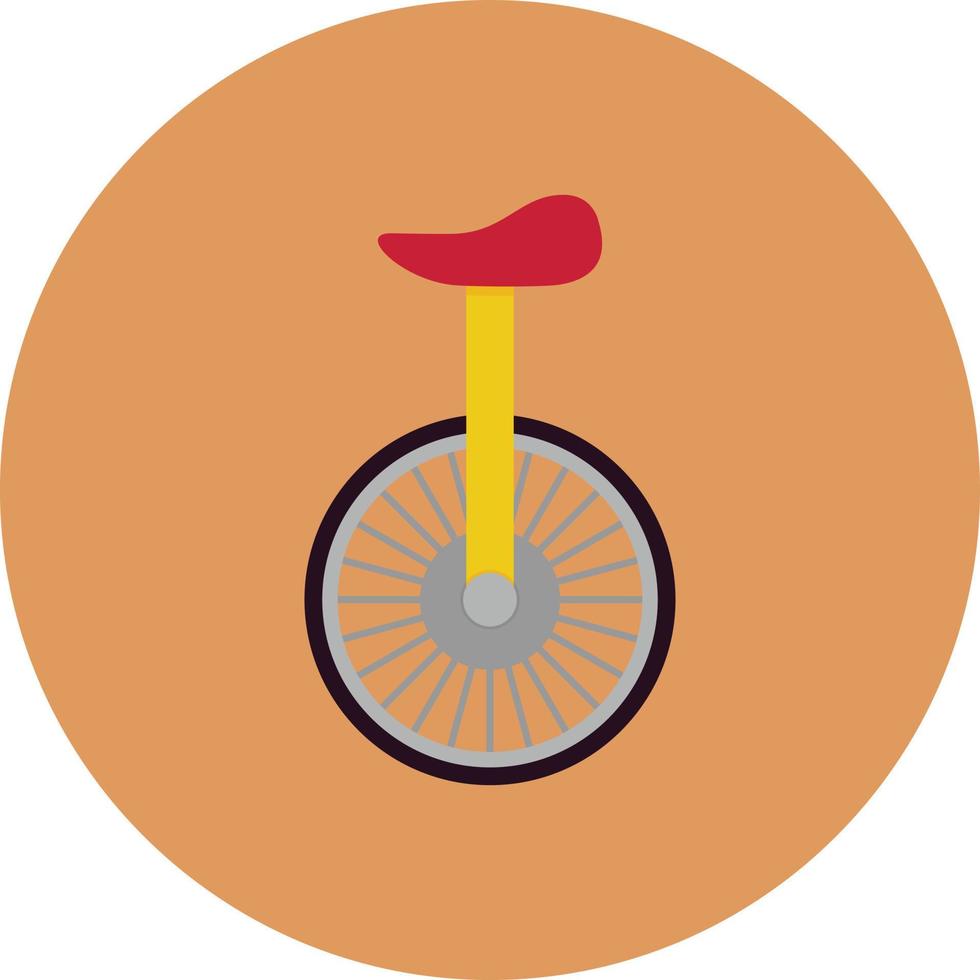 monocycle cercle plat multicolore vecteur
