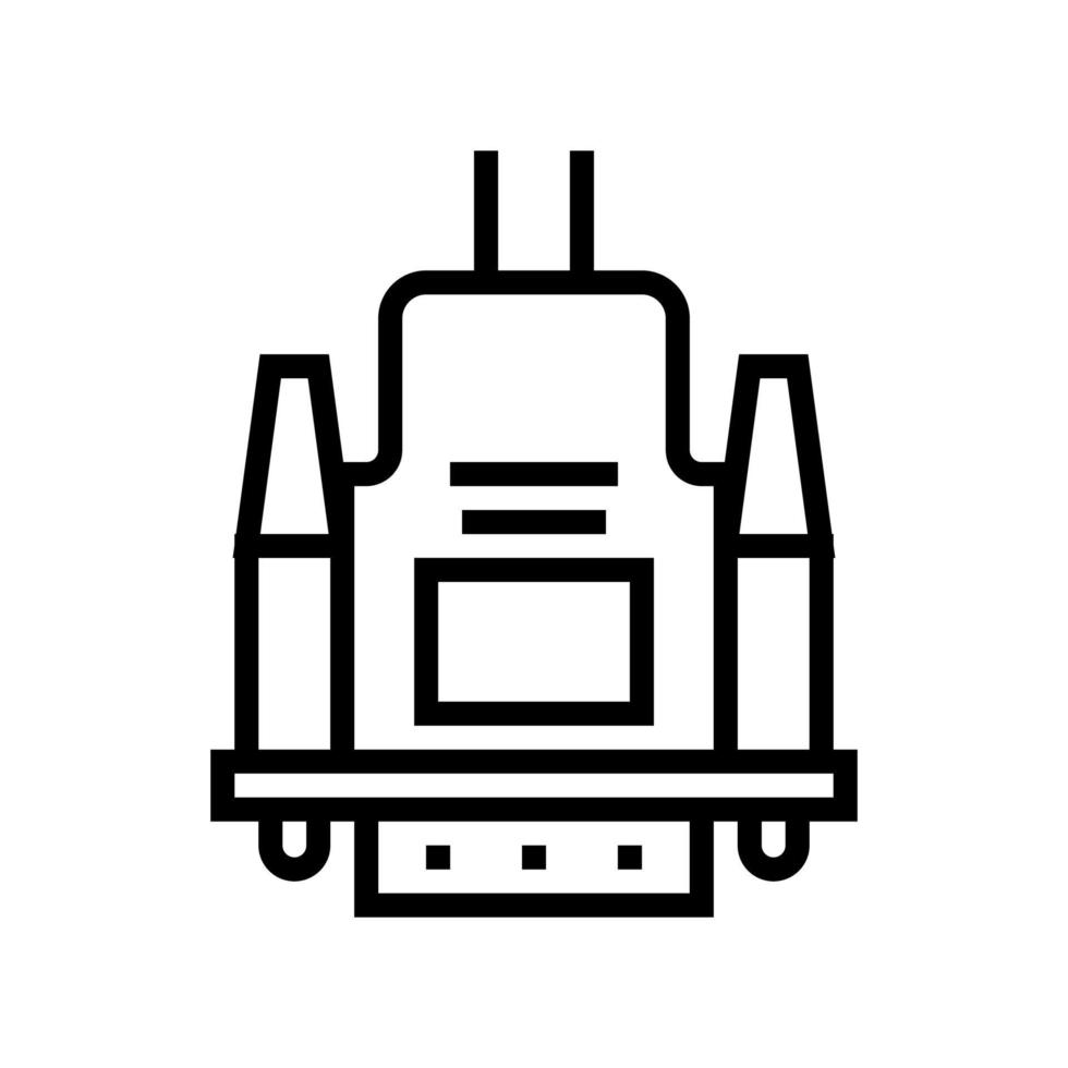 illustration vectorielle de l'icône de la ligne de câble vga vecteur