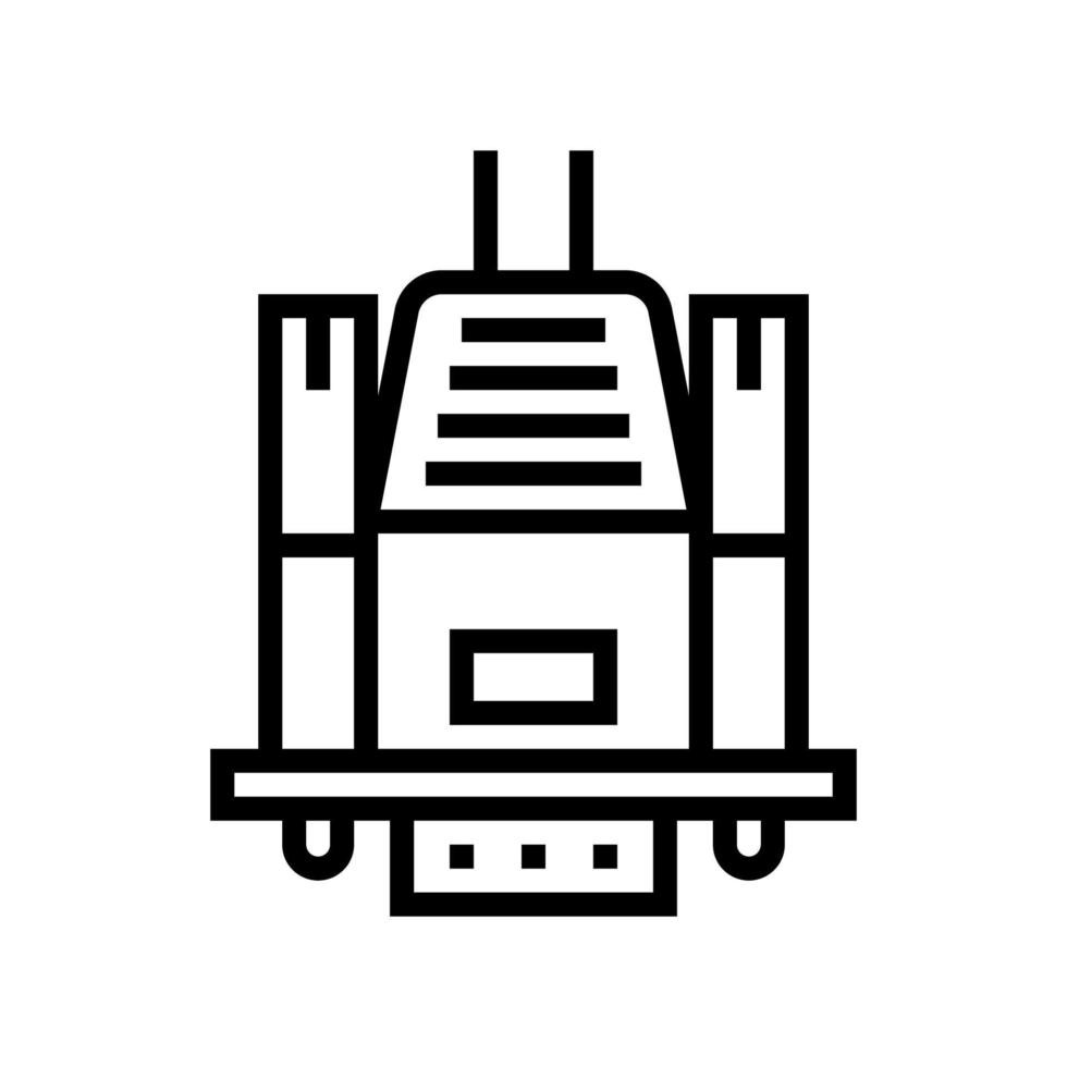 moniteur d'ordinateur vga ligne de câble icône illustration vectorielle vecteur
