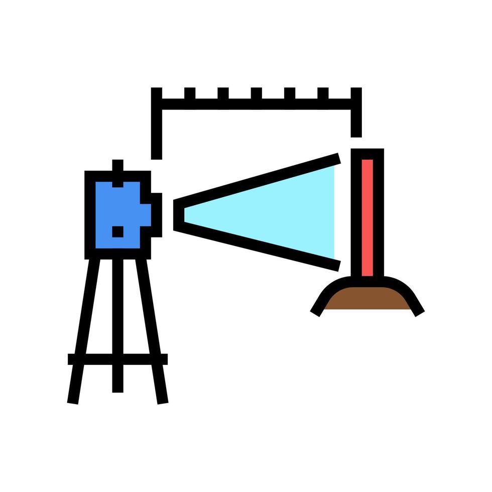 illustration vectorielle de l'icône de couleur de niveau laset vecteur