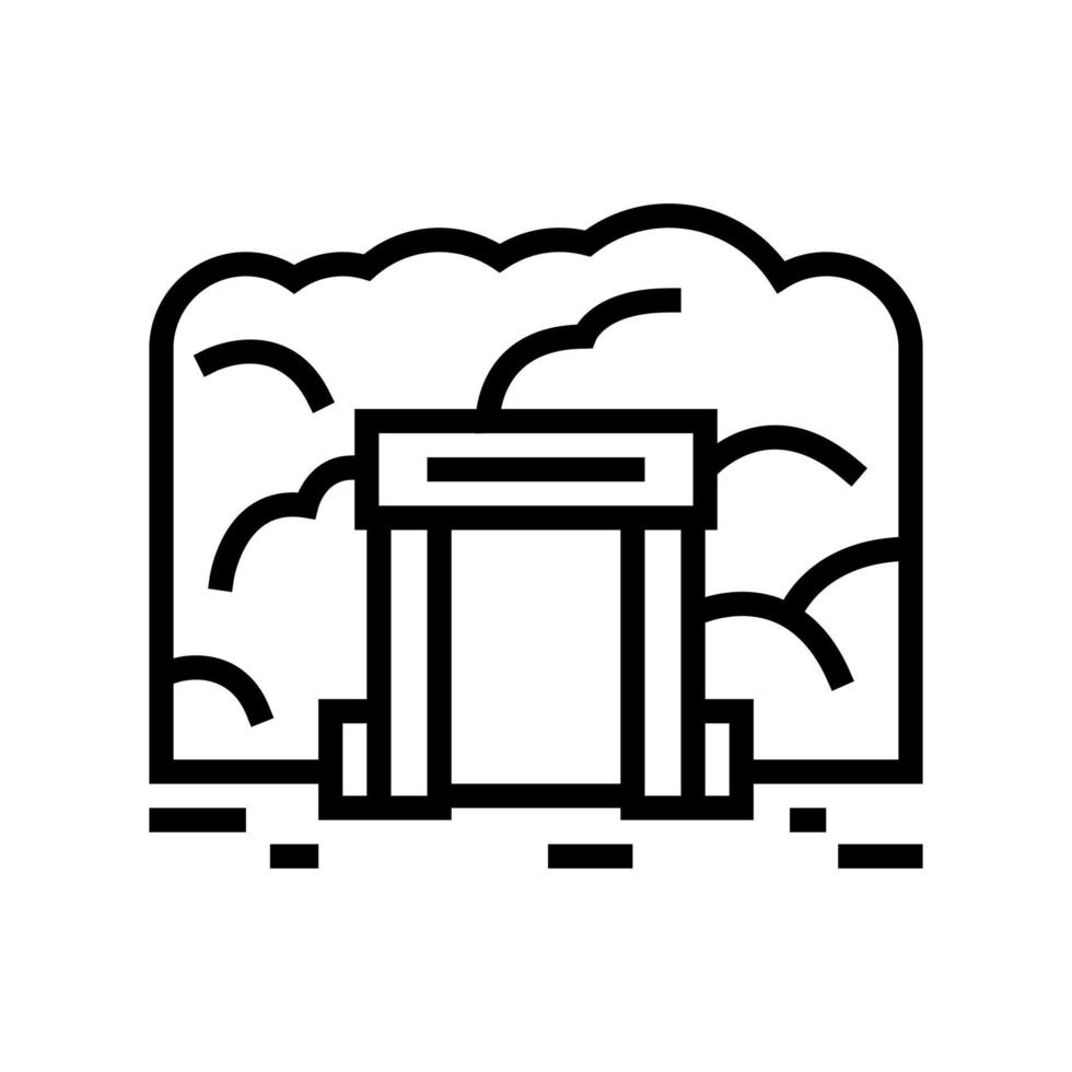 illustration vectorielle de l'icône de la ligne d'entrée de la mine vecteur