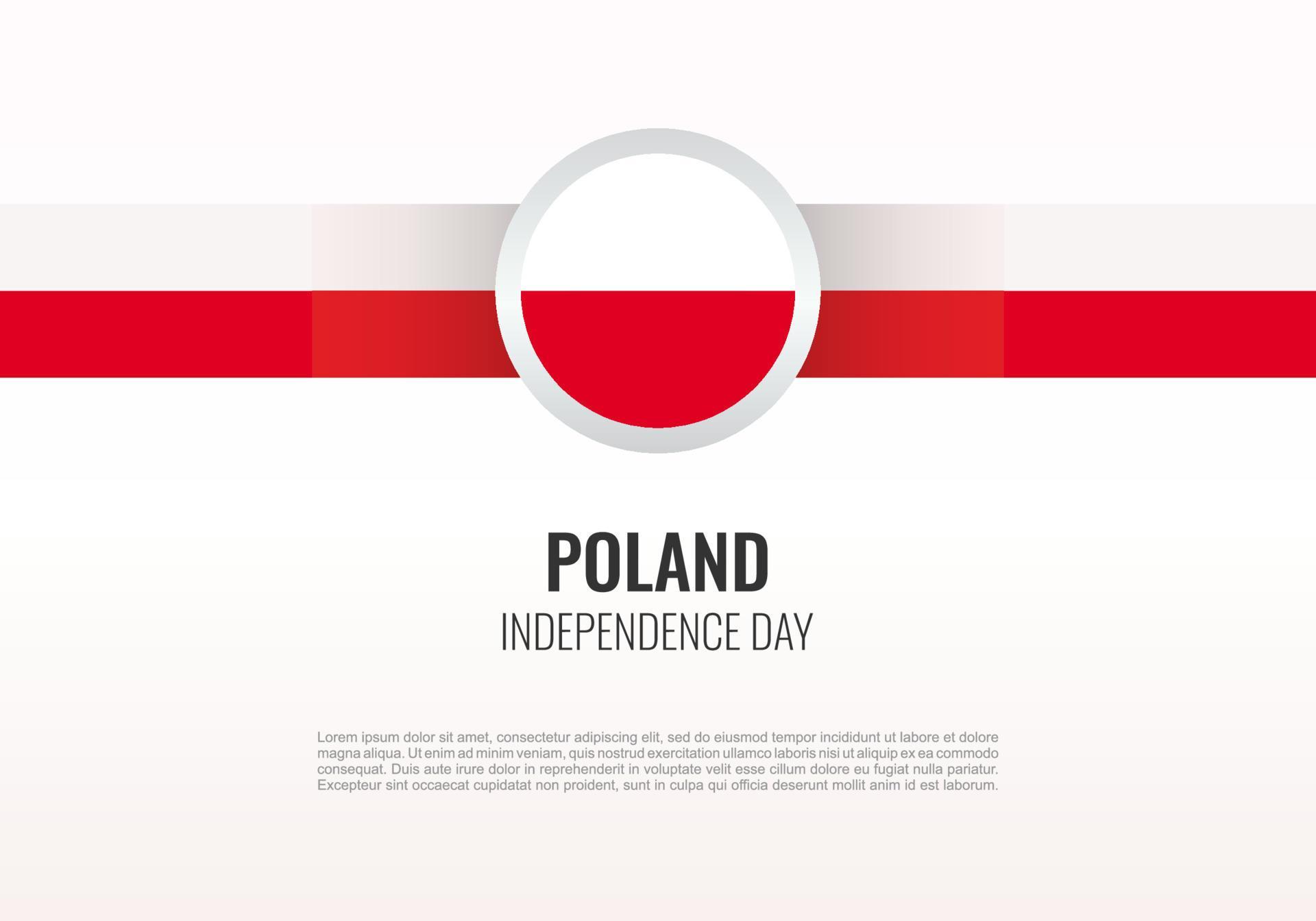 bannière de fond de la fête de l'indépendance de la pologne pour la célébration nationale. vecteur