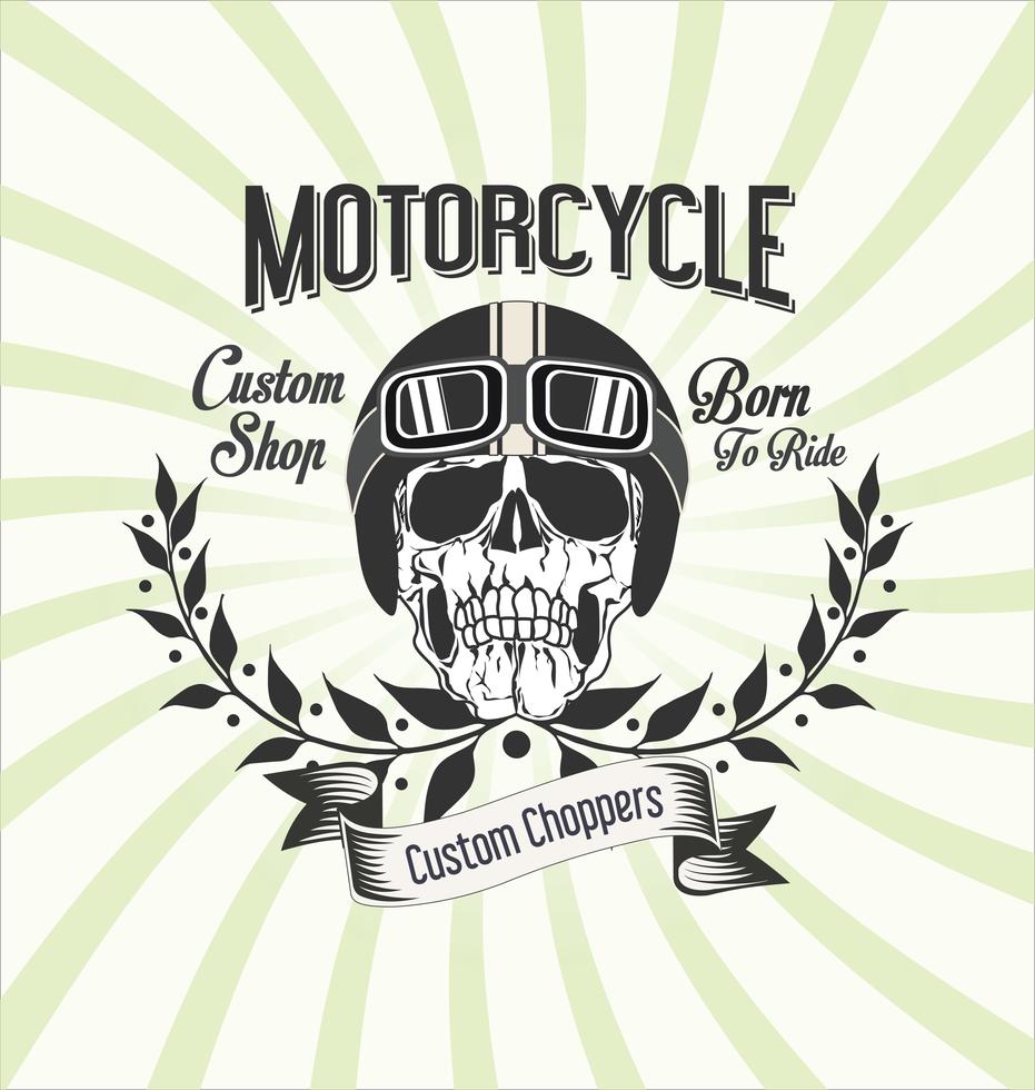 Fond de moto vintage vecteur